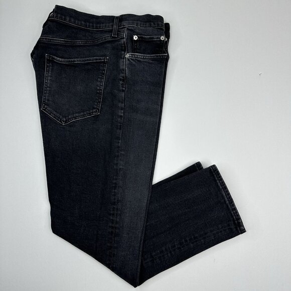 AGOLDE Women Black Pepper Hi-Rise Straight Crop Designer Luxury Jean W32/L26 - Picture 3 of 12